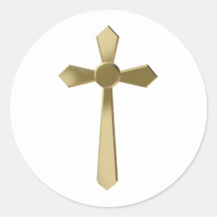 Sticker Rond Croix chrétienne