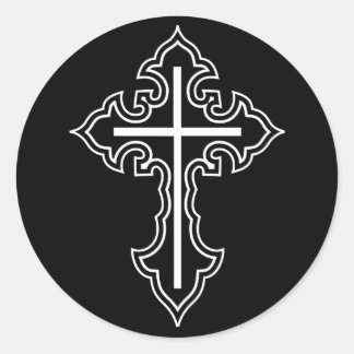 Sticker Rond Croix chrétienne