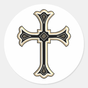 Sticker Rond Croix chrétienne
