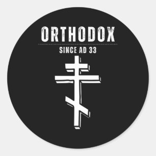 Sticker Rond Croix chrétienne orthodoxe orientale