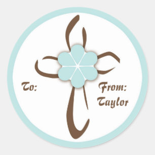 Sticker Rond Croix contemporaine