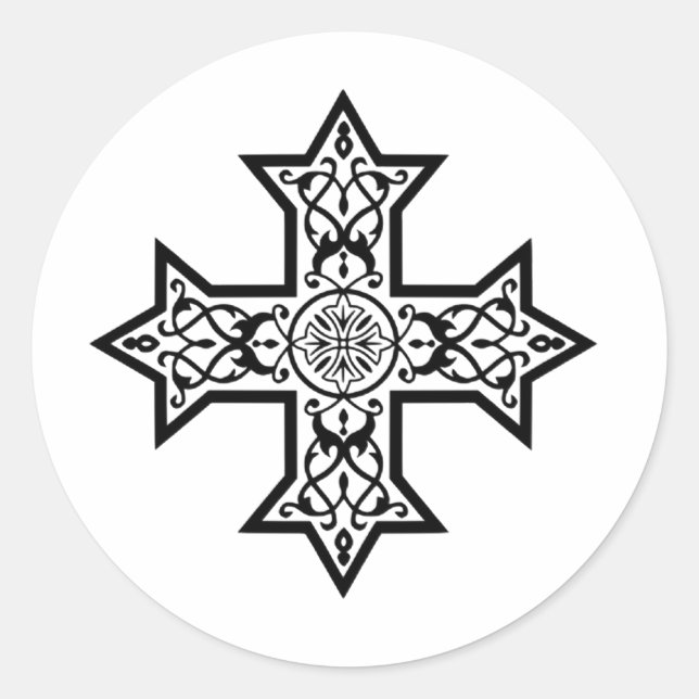 Sticker Rond Croix copte (Devant)