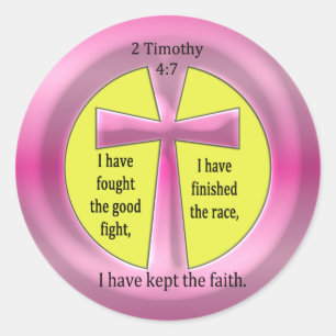 Sticker Rond Croix de 4:7 de 2 Timothy