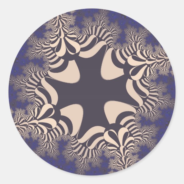 Sticker Rond Croix de chrome bleu (Devant)