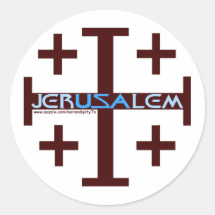 Sticker Rond Croix de Jérusalem