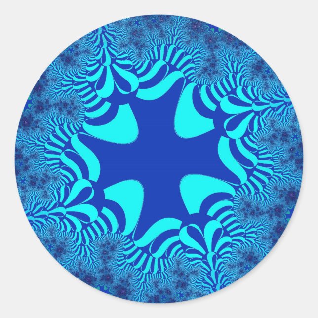 Sticker Rond Croix de l'océan bleu (Devant)