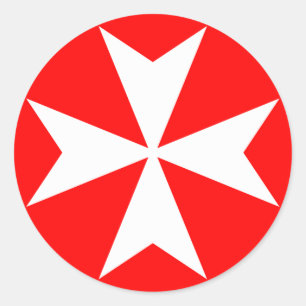 Sticker Rond Croix de Malte