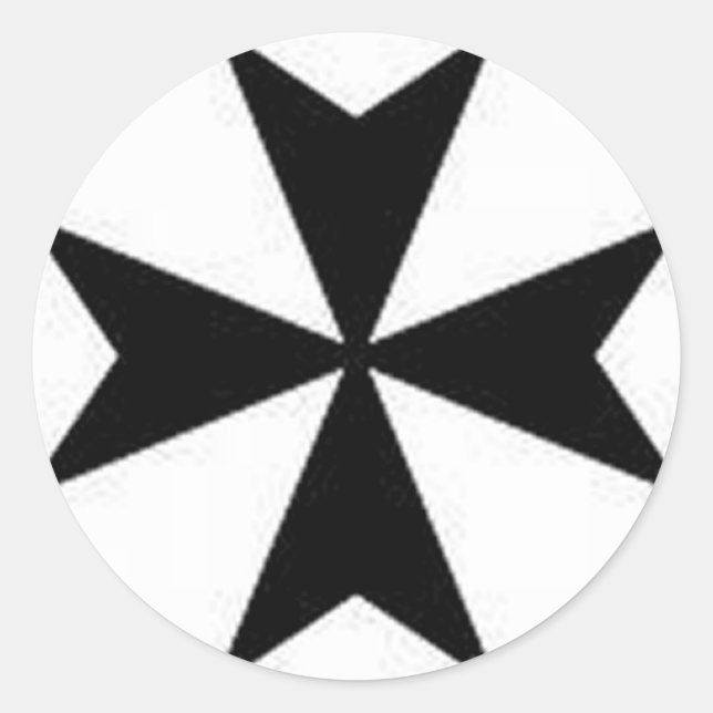 STICKER ROND CROIX DE MALTESE (Devant)