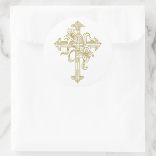 Sticker Rond Croix de Pâques