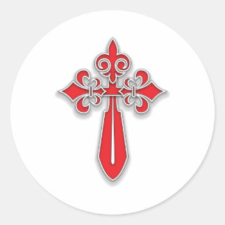Sticker Rond Croix de Santiago