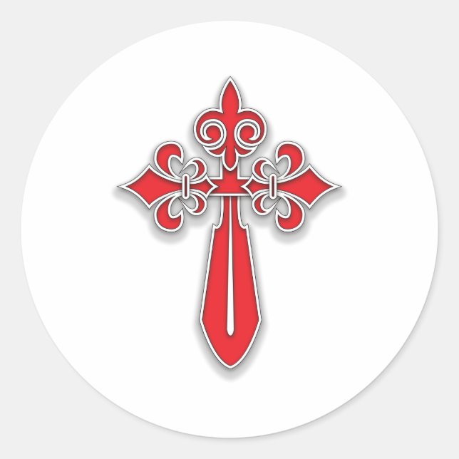 Sticker Rond Croix de Santiago (Devant)