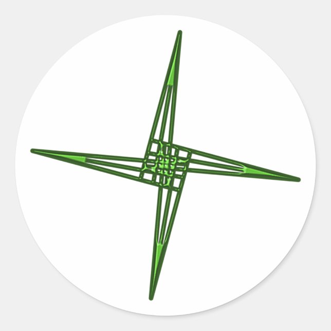 Sticker Rond Croix de St. Briden Cross Irlande Ireland Eire (Devant)