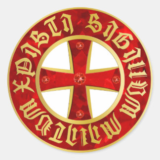 Sticker Rond Croix de Templier / Croix de chevalier / Crusaders