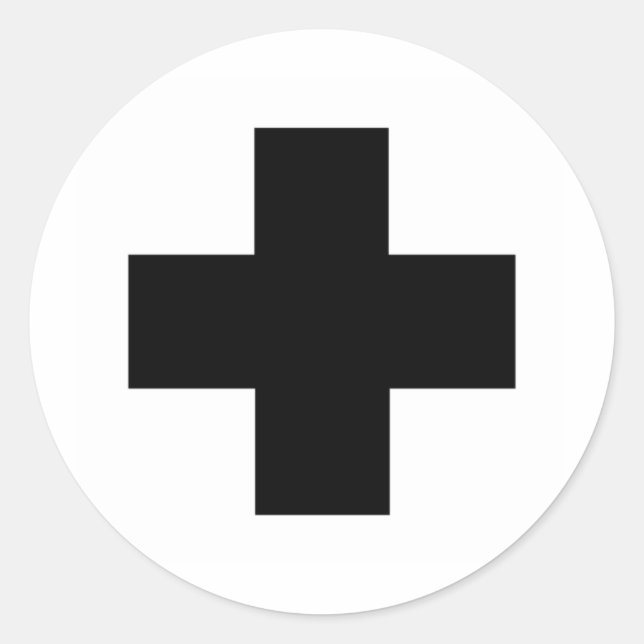 Sticker Rond Croix des premiers secours (Devant)