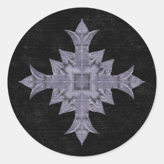 Sticker Rond Croix d'imaginaire gothique médiévale
