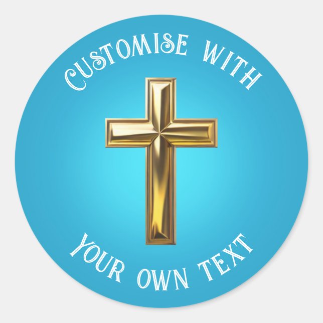 Sticker Rond Croix d'or (Devant)
