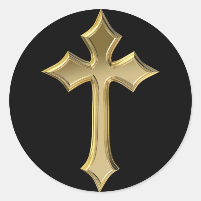 Sticker Rond Croix d'or (Devant)