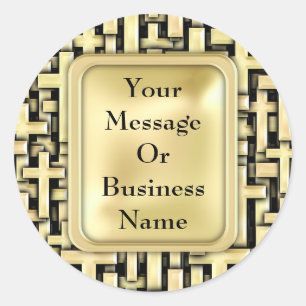 Sticker Rond Croix d'or