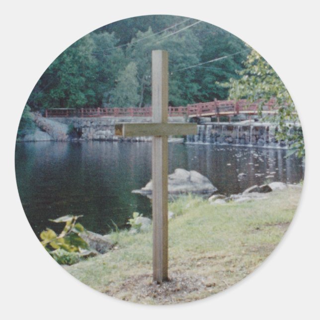 Sticker Rond Croix du salut (Devant)