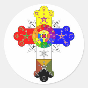 Sticker Rond Croix franc-maçonnique