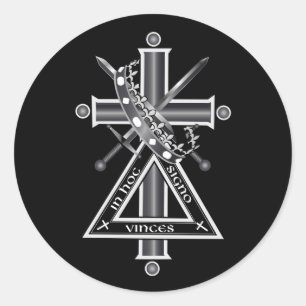 Sticker Rond Croix freemasonique