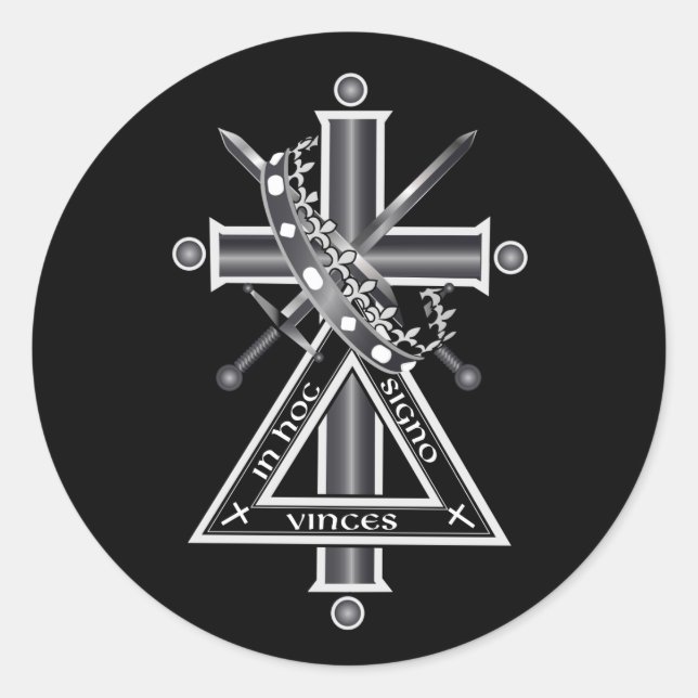 Sticker Rond Croix freemasonique (Devant)
