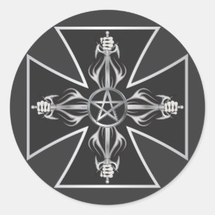Sticker Rond Croix maltaise