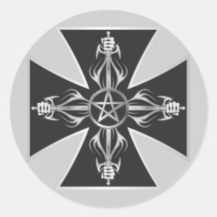 Sticker Rond Croix maltaise