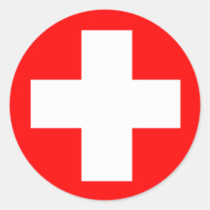 Sticker Rond Croix Médicale