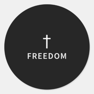 Sticker Rond Croix minimale chrétienne Dom Religieux Foi modern