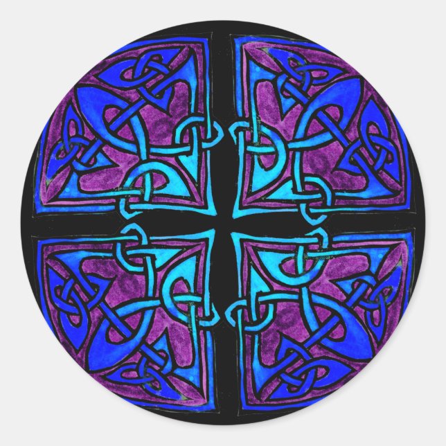 Sticker Rond Croix noire (Devant)