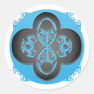 Sticker Rond croix noire - Customisé