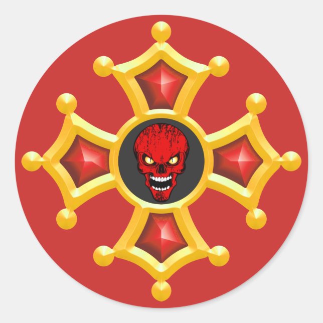 Sticker Rond Croix Occitane (Devant)