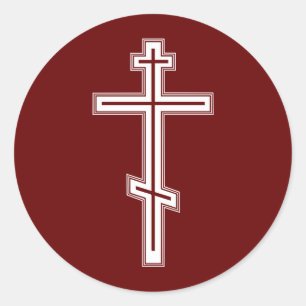 Sticker Rond Croix orthodoxe
