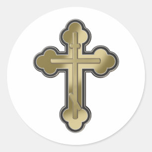 Sticker Rond Croix orthodoxe