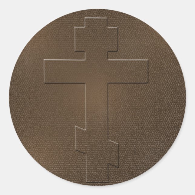 Sticker Rond Croix orthodoxe (Devant)