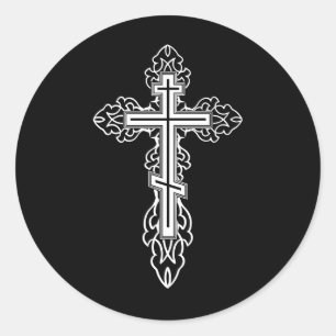 Sticker Rond Croix orthodoxe