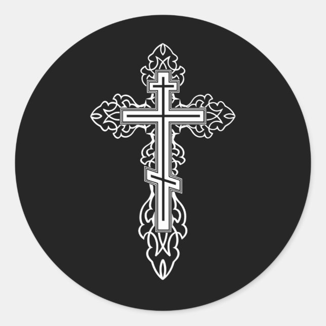 Sticker Rond Croix orthodoxe (Devant)