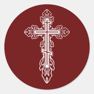 Sticker Rond Croix orthodoxe
