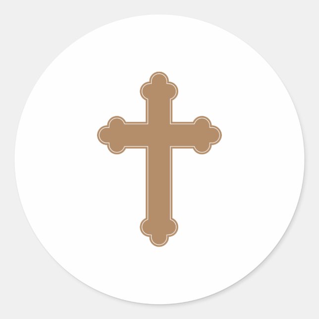 Sticker Rond Croix religieuse (Devant)