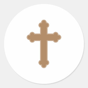 Sticker Rond Croix religieuse