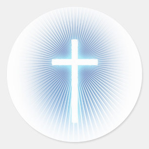 Sticker Rond Croix religieuse   Christian