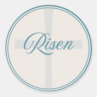 Sticker Rond Croix ressuscité - Sceau de chasse grand