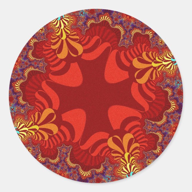 Sticker Rond Croix-Rouge hawaïenne (Devant)