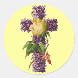 Sticker Rond Croix vintage