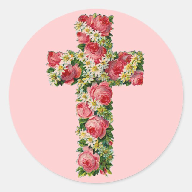 Sticker Rond Croix vintage (Devant)