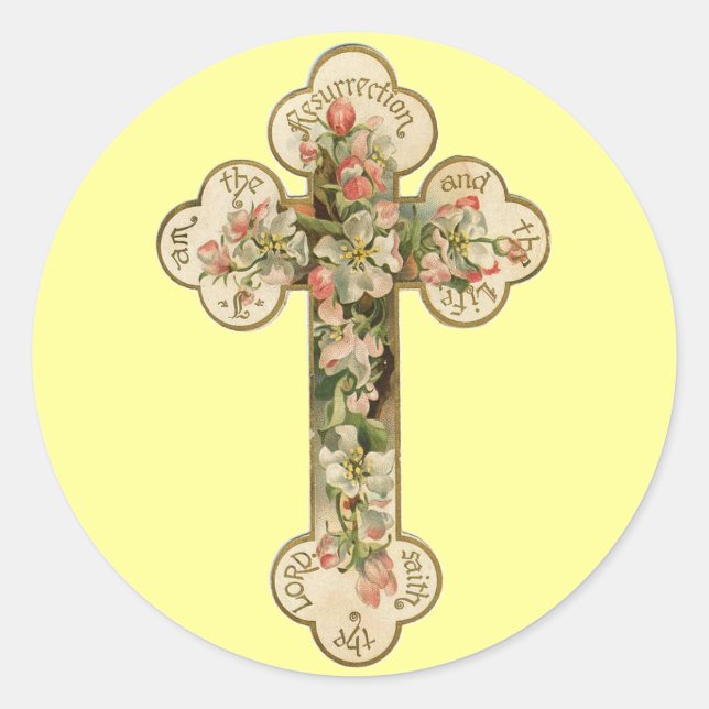 Sticker Rond Croix vintage (Devant)