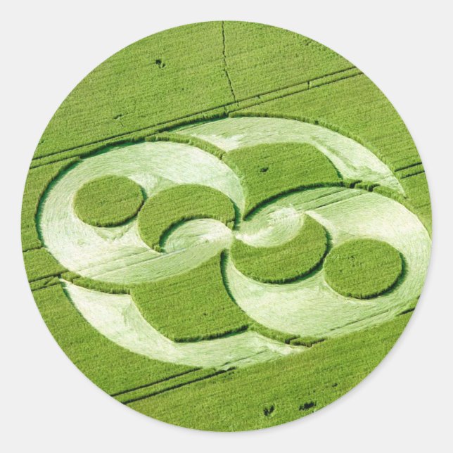 Sticker Rond Crop Circle Julia Set Château de Liddington 1996 (Devant)