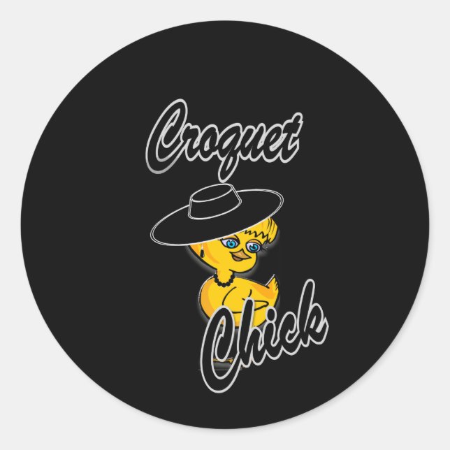 Sticker Rond Croquet Chick #4 (Devant)