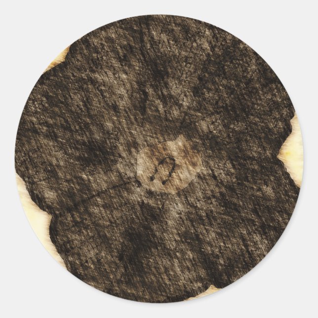 Sticker Rond Croquis de l'ancien temps de la gloire du matin (Devant)